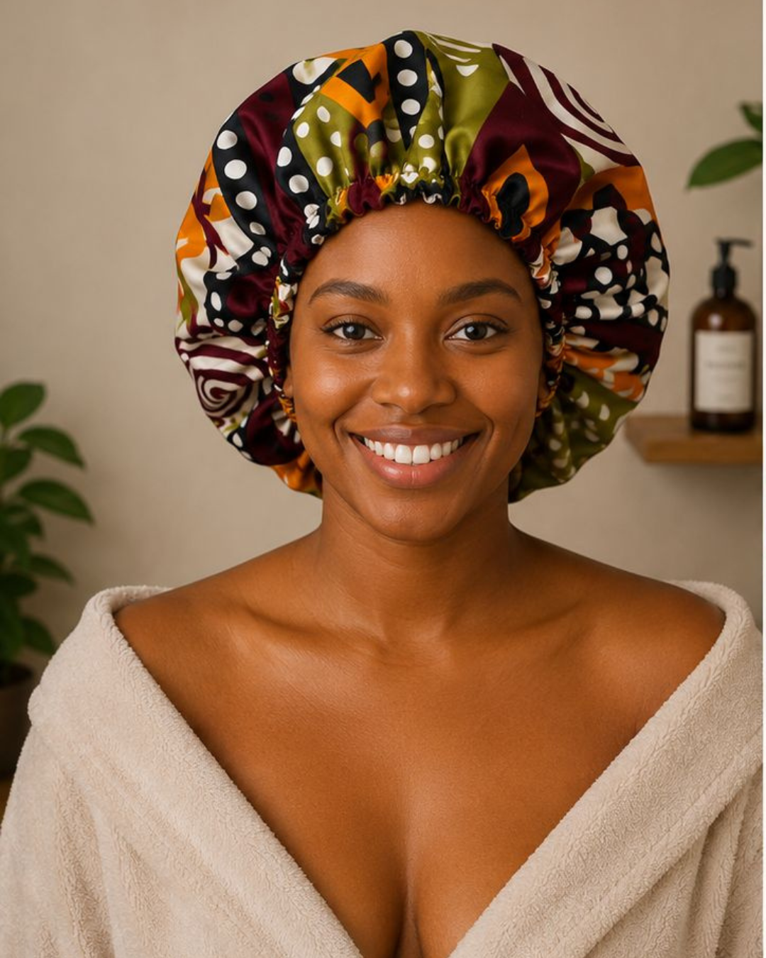 Satin Bonnet for Curly Natural Hair