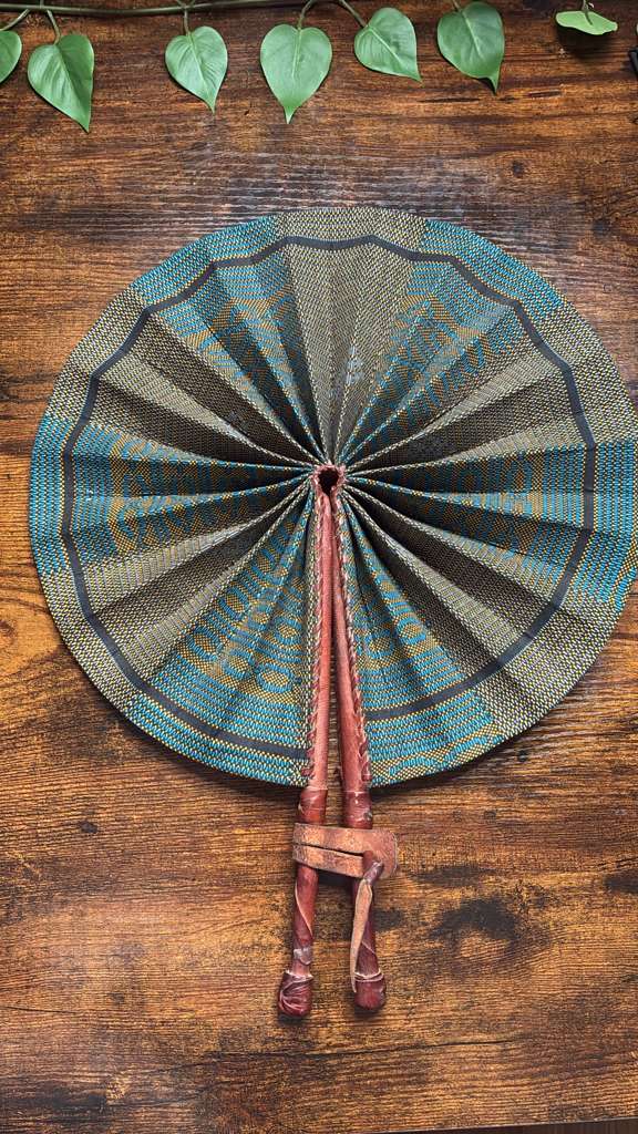 African Print Handheld Folding Fan