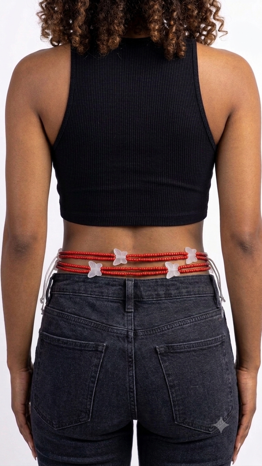 Green & Silver Waist Beads