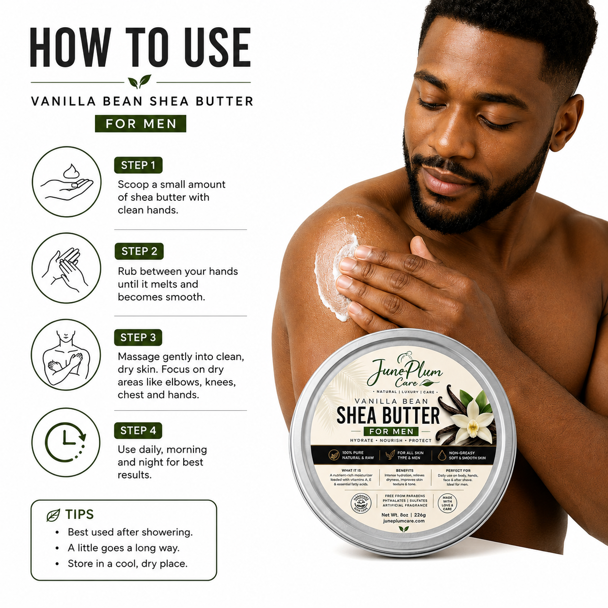 Vanilla Bean Shea Butter for Men