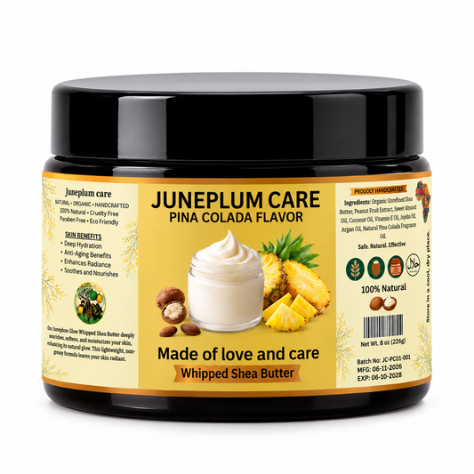 Juneplum Care Whipped Piña Colada Shea Butter – Nourishes & Moisturizes Made with Shea Butter No Dyes & Parabens