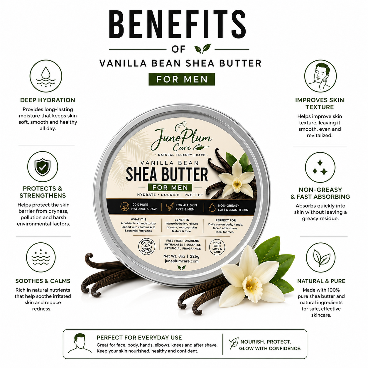 Vanilla Bean Shea Butter for Men