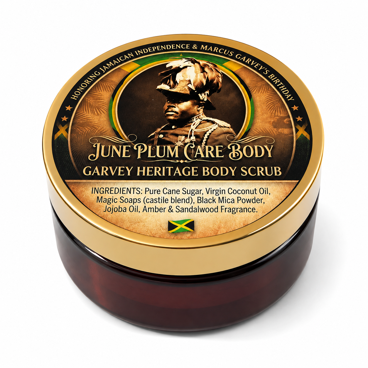 Garvey Heritage Body Scrub – Jamaican Sugar Scrub with Coconut & Jojoba Oil
