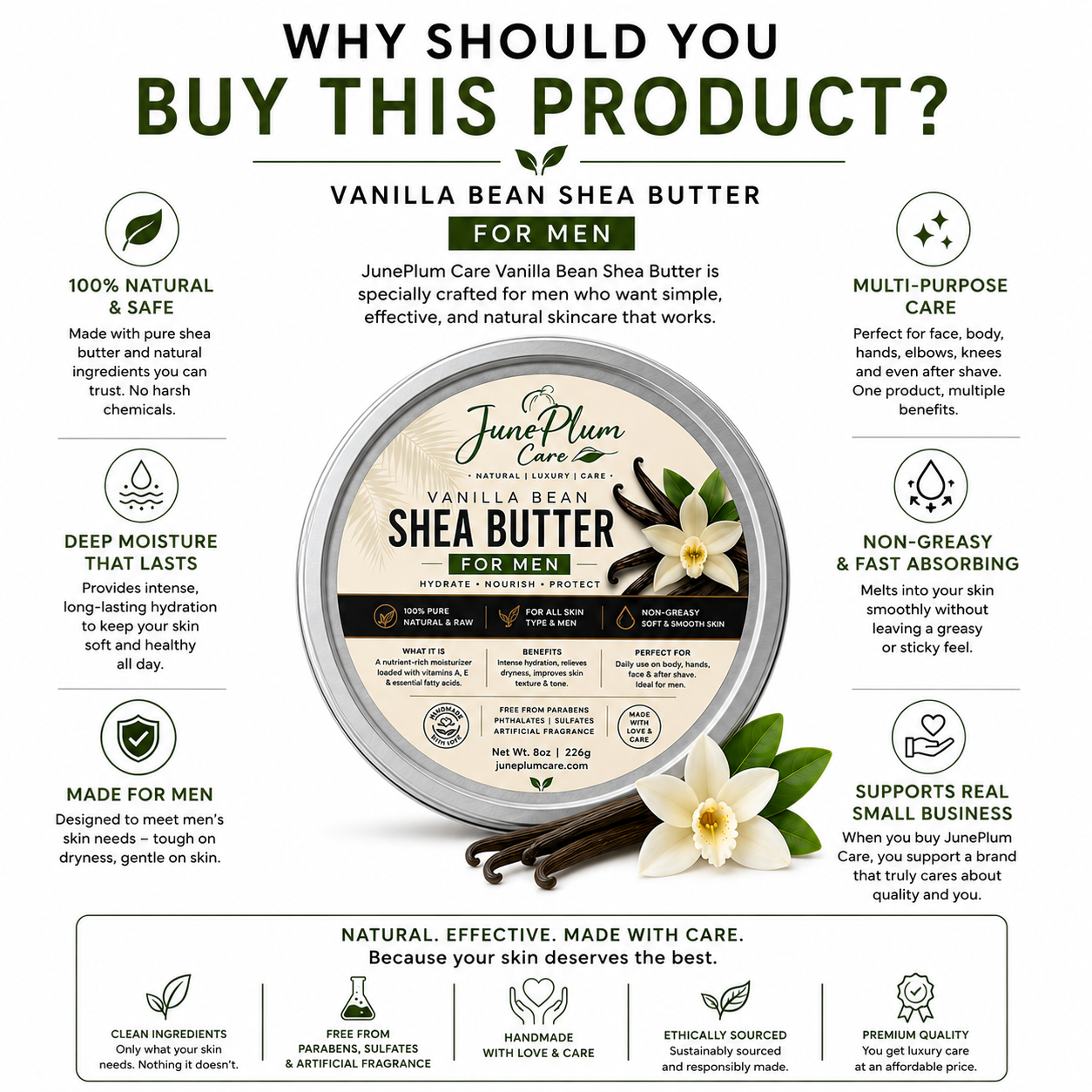Vanilla Bean Shea Butter for Men