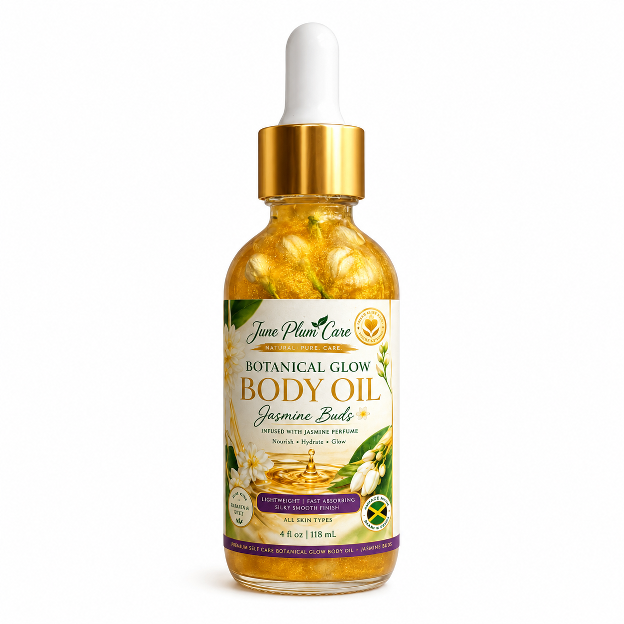 Jasmine Buds Body Oil – Botanical Glow Natural Skin Oil, 4 fl oz