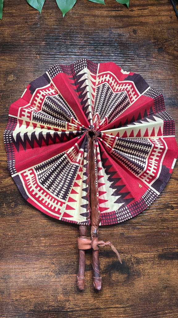 African Print Handheld Folding Fan