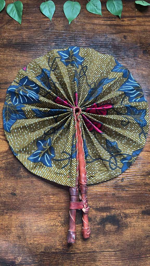 African Print Handheld Folding Fan